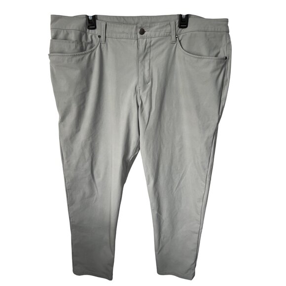 Lululemon Mens Light Gray ABC Pants Size 40 With Back & Front Pockets - Comfy - Picture 1 of 11